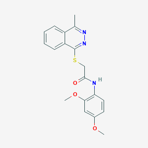 molecular formula C19H19N3O3S B2834714 N-(2,4-二甲氧苯基)-2-(4-甲基邻苯并噻唑啉-2-基硫基)乙酰胺 CAS No. 923107-71-5