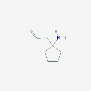 molecular formula C8H13N B2834720 1-(Prop-2-en-1-yl)cyclopent-3-en-1-amine CAS No. 2110264-05-4