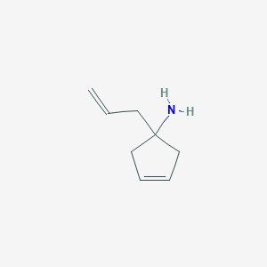 molecular formula C8H13N B2834720 1-(丙-2-烯-1-基)环戊-3-烯-1-胺 CAS No. 2110264-05-4