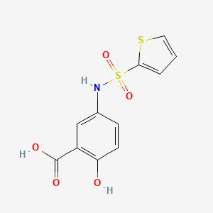 molecular formula C11H9NO5S2 B2834721 2-羟基-5-(噻吩-2-磺酰胺基)-苯甲酸 CAS No. 326023-08-9