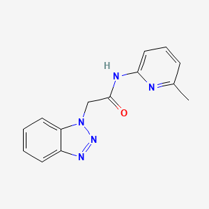 molecular formula C14H13N5O B2834726 2-(1H-benzo[d][1,2,3]triazol-1-yl)-N-(6-methylpyridin-2-yl)acetamide CAS No. 1324848-81-8
