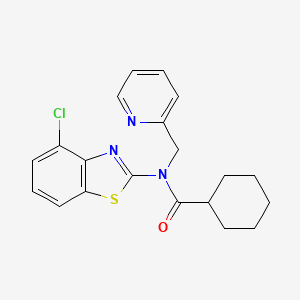 N-(4-chlorobenzo[d]thiazol-2-yl)-N-(pyridin-2-ylmethyl)cyclohexanecarboxamide