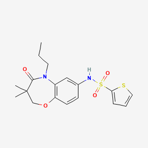 N-(3,3-dimethyl-4-oxo-5-propyl-2,3,4,5-tetrahydrobenzo[b][1,4]oxazepin-7-yl)thiophene-2-sulfonamide