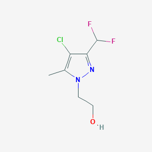 2-[4-Chloro-3-(difluoromethyl)-5-methylpyrazol-1-yl]ethanol