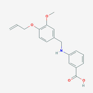 molecular formula C18H19NO4 B283476 3-{[3-Methoxy-4-(prop-2-en-1-yloxy)benzyl]amino}benzoic acid 