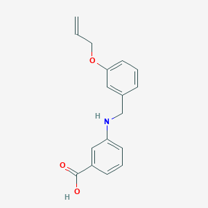 molecular formula C17H17NO3 B283477 3-{[3-(Allyloxy)benzyl]amino}benzoicacid 