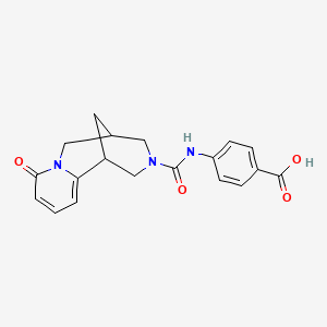 B2834776 4-{[(6-Oxo-7,11-diazatricyclo[7.3.1.0~2,7~]trideca-2,4-dien-11-yl)carbonyl]amino}benzoic acid CAS No. 895907-91-2