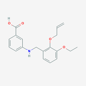 molecular formula C19H21NO4 B283478 3-{[2-(Allyloxy)-3-ethoxybenzyl]amino}benzoic acid 