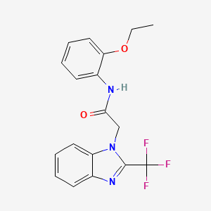 molecular formula C18H16F3N3O2 B2834785 N-(2-ethoxyphenyl)-2-[2-(trifluoromethyl)-1H-1,3-benzimidazol-1-yl]acetamide CAS No. 478042-56-7