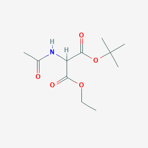 molecular formula C11H19NO5 B2834786 3-O-Tert-butyl 1-O-ethyl 2-acetamidopropanedioate CAS No. 2416231-17-7