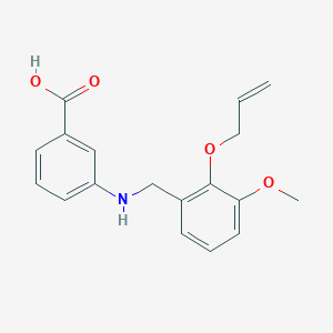 molecular formula C18H19NO4 B283479 3-{[2-(Allyloxy)-3-methoxybenzyl]amino}benzoic acid 