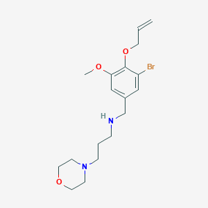 molecular formula C18H27BrN2O3 B283480 N-[4-(allyloxy)-3-bromo-5-methoxybenzyl]-N-[3-(4-morpholinyl)propyl]amine 