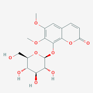 molecular formula C17H20O10 B2834800 6,7-Dimethoxy-2-oxo-2H-chromen-8-yl beta-D-glucopyranoside CAS No. 58970-71-1