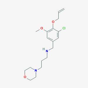 molecular formula C18H27ClN2O3 B283481 N-[4-(allyloxy)-3-chloro-5-methoxybenzyl]-N-[3-(4-morpholinyl)propyl]amine 