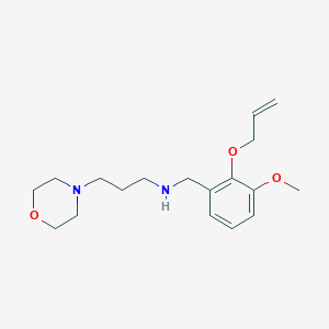 molecular formula C18H28N2O3 B283483 N-[2-(allyloxy)-3-methoxybenzyl]-N-[3-(4-morpholinyl)propyl]amine 