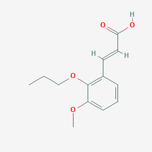 molecular formula C13H16O4 B2834833 (2E)-3-(3-methoxy-2-propoxyphenyl)prop-2-enoic acid CAS No. 592467-83-9