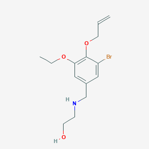 molecular formula C14H20BrNO3 B283485 2-{[4-(Allyloxy)-3-bromo-5-ethoxybenzyl]amino}ethanol 