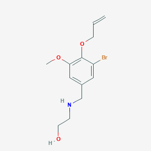 molecular formula C13H18BrNO3 B283486 2-{[4-(Allyloxy)-3-bromo-5-methoxybenzyl]amino}ethanol 