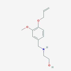 molecular formula C13H19NO3 B283487 2-{[4-(Allyloxy)-3-methoxybenzyl]amino}ethanol 