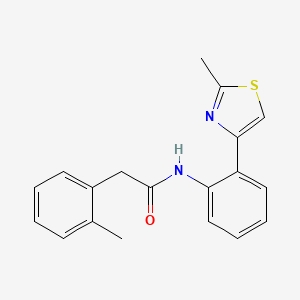 molecular formula C19H18N2OS B2834876 N-(2-(2-methylthiazol-4-yl)phenyl)-2-(o-tolyl)acetamide CAS No. 1797728-27-8