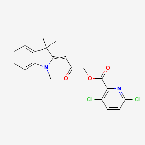 molecular formula C20H18Cl2N2O3 B2834881 2-氧代-3-(1,3,3-三甲基-2,3-二氢-1H-吲哚-2-基亚乙基)丙基-3,6-二氯吡啶-2-基甲酸酯 CAS No. 1057953-76-0