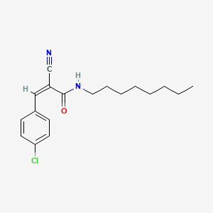 molecular formula C18H23ClN2O B2834885 (Z)-3-(4-Chlorophenyl)-2-cyano-N-octylprop-2-enamide CAS No. 477972-92-2