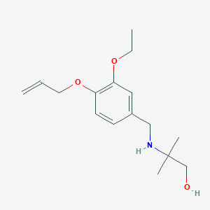 molecular formula C16H25NO3 B283489 2-[(3-Ethoxy-4-prop-2-enoxyphenyl)methylamino]-2-methylpropan-1-ol 