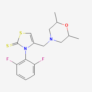 3-(2,6-difluorophenyl)-4-[(2,6-dimethylmorpholino)methyl]-1,3-thiazole-2(3H)-thione