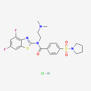 N-(4,6-difluorobenzo[d]thiazol-2-yl)-N-(2-(dimethylamino)ethyl)-4-(pyrrolidin-1-ylsulfonyl)benzamide hydrochloride
