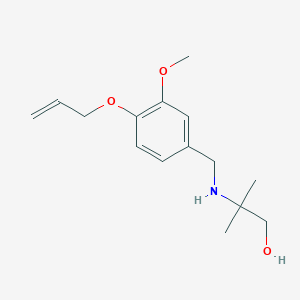 molecular formula C15H23NO3 B283490 2-[(3-Methoxy-4-prop-2-enoxyphenyl)methylamino]-2-methylpropan-1-ol 