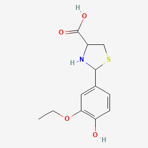 2-(3-Ethoxy-4-hydroxyphenyl)-1,3-thiazolidine-4-carboxylic acid
