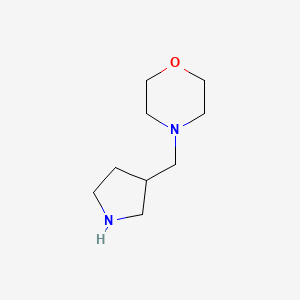 molecular formula C9H18N2O B2834908 4-(Pyrrolidin-3-ylmethyl)morpholine CAS No. 933704-68-8