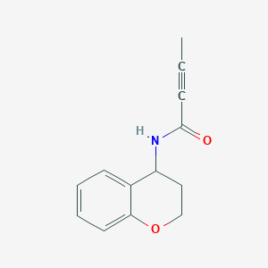 molecular formula C13H13NO2 B2834911 N-(3,4-dihydro-2H-1-benzopyran-4-yl)but-2-ynamide CAS No. 2097882-97-6