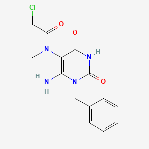 B2834936 N-(6-amino-1-benzyl-2,4-dioxopyrimidin-5-yl)-2-chloro-N-methylacetamide CAS No. 733796-10-6