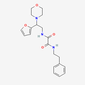 B2834943 N1-(2-(furan-2-yl)-2-morpholinoethyl)-N2-phenethyloxalamide CAS No. 877631-14-6