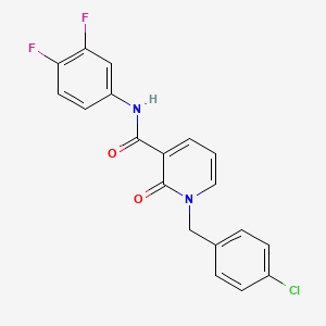 molecular formula C19H13ClF2N2O2 B2834965 1-(4-chlorobenzyl)-N-(3,4-difluorophenyl)-2-oxo-1,2-dihydropyridine-3-carboxamide CAS No. 946246-57-7
