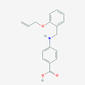 molecular formula C17H17NO3 B283497 4-{[2-(Allyloxy)benzyl]amino}benzoic acid 
