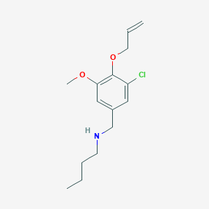 molecular formula C15H22ClNO2 B283498 N-[4-(allyloxy)-3-chloro-5-methoxybenzyl]-N-butylamine 