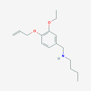 molecular formula C16H25NO2 B283499 N-[4-(allyloxy)-3-ethoxybenzyl]-N-butylamine 