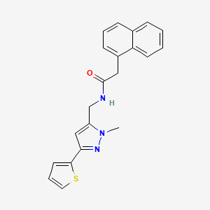 N-{[1-methyl-3-(thiophen-2-yl)-1H-pyrazol-5-yl]methyl}-2-(naphthalen-1-yl)acetamide