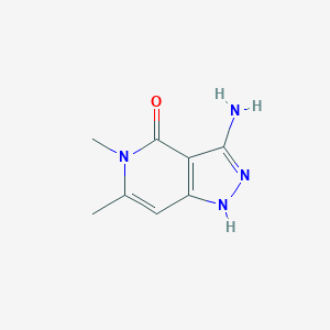 molecular formula C8H10N4O B2834997 3-amino-5,6-dimethyl-1H,4H,5H-pyrazolo[4,3-c]pyridin-4-one CAS No. 68464-91-5