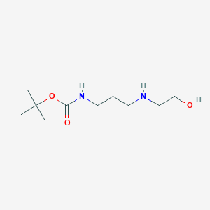 molecular formula C10H22N2O3 B2835008 [3-(2-Hydroxy-ethylamino)-propyl]-carbamic acid tert-butyl ester CAS No. 1052648-05-1