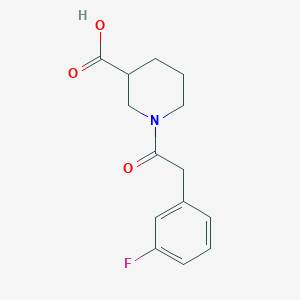 molecular formula C14H16FNO3 B2835019 1-[2-(3-Fluorophenyl)acetyl]piperidine-3-carboxylic acid CAS No. 1016724-44-9