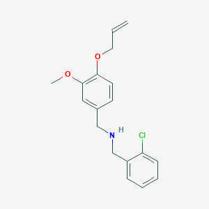 molecular formula C18H20ClNO2 B283504 N-[4-(allyloxy)-3-methoxybenzyl]-N-(2-chlorobenzyl)amine 