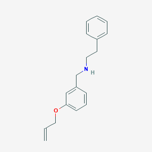 molecular formula C18H21NO B283508 N-[3-(allyloxy)benzyl]-N-(2-phenylethyl)amine 