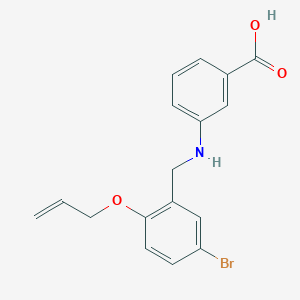 molecular formula C17H16BrNO3 B283509 3-{[2-(Allyloxy)-5-bromobenzyl]amino}benzoic acid 