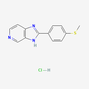 molecular formula C13H12ClN3S B2835092 2-[4-(methylsulfanyl)phenyl]-3H-imidazo[4,5-c]pyridine hydrochloride CAS No. 89075-02-5