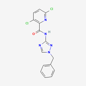 molecular formula C15H11Cl2N5O B2835095 N-(1-Benzyl-1,2,4-triazol-3-yl)-3,6-dichloropyridine-2-carboxamide CAS No. 2411264-44-1