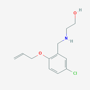 molecular formula C12H16ClNO2 B283512 2-{[2-(Allyloxy)-5-chlorobenzyl]amino}ethanol 