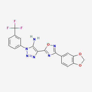 5-[3-(1,3-Benzodioxol-5-yl)-1,2,4-oxadiazol-5-yl]-3-[3-(trifluoromethyl)phenyl]triazol-4-amine